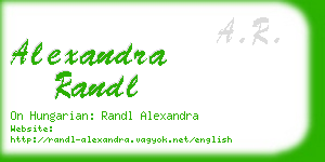 alexandra randl business card